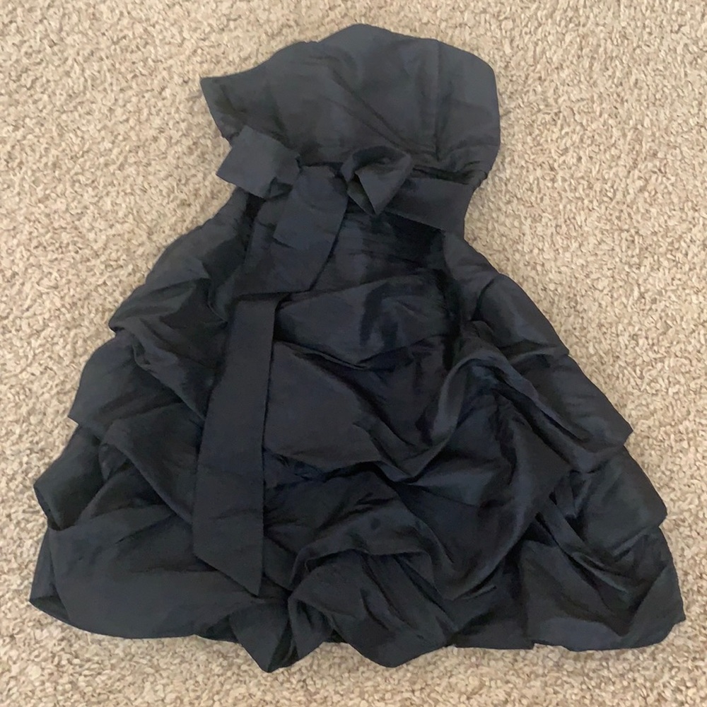 Couture black strapless dress